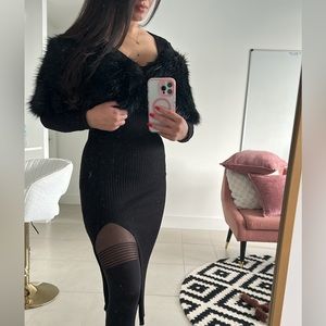 Long Sleeve • Open Leg • Bodycon Dress 🖤